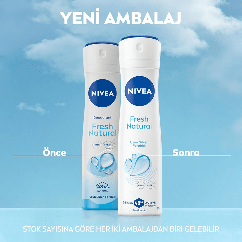 NIVEA 81619-08210-67 Fresh Natural Kadın Sprey Deodorant 200 Ml