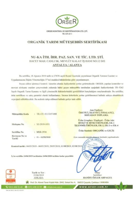NUKA Argan Yağı Organik Soğuk Pres 1000 Ml