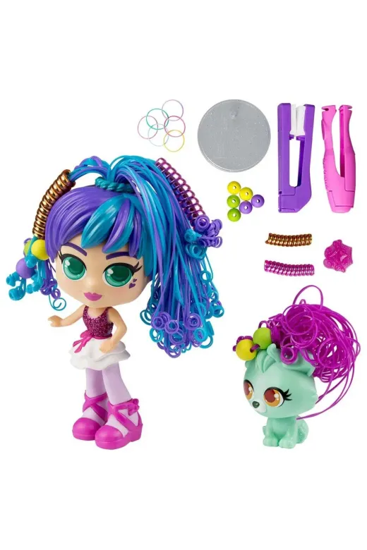 NW NessiWorld casaxmlSIL82086 Silverlit Curli Girls Bebek Ve Hayvan
