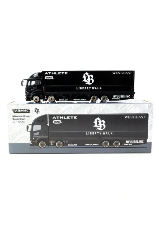 NW NessiWorld casaxmlT64T-TL001-LBB Tarmac Works 1/64 Mitsubishi Fuso Super Great Lb-Trucks Black