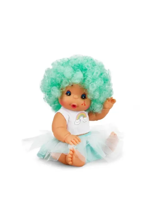 NW NessiWorld NURSXMLS00020040 Afro Kıvırcık Renkli Saçlı Bebek