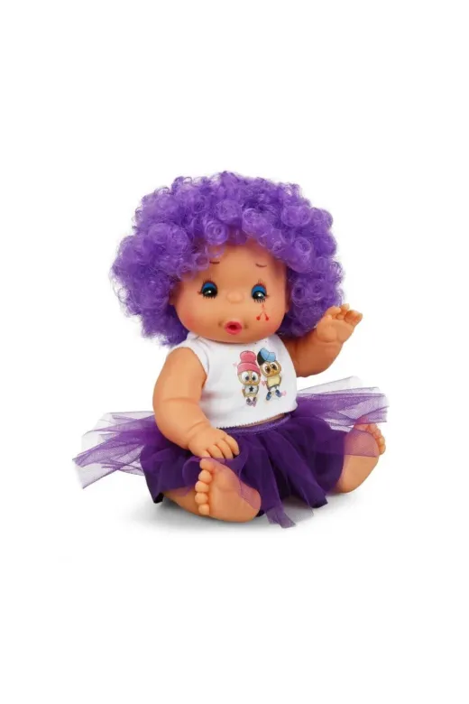 NW NessiWorld NURSXMLS00020040 Afro Kıvırcık Renkli Saçlı Bebek