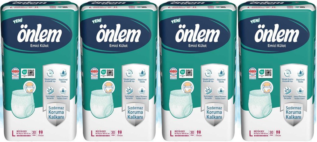 Önlem Emici Külot Yetişkin Bezi L - Large - Büyük 120 Adet (4PK*20)