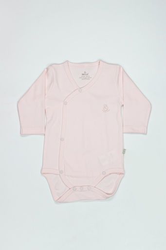 Organik Natural Basic Style Kruvaze Uzun Kol Body BS17102 Pembe
