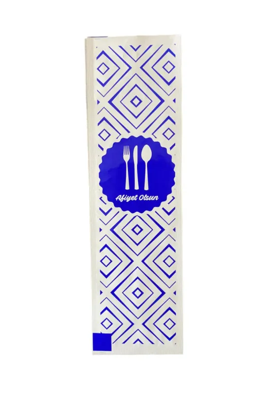 otel bukleti afiyetolsunkagitbuklet7 Desenli Afiyet Olsun Yazlı Çatal Bıçak Kaşık Kılıfı-Kağıdı Tek Kullanımlık 8Cm X 24Cm 10000 Adet
