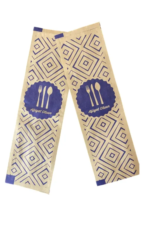 otel bukleti afiyetolsunkagitbuklet7 Desenli Afiyet Olsun Yazlı Çatal Bıçak Kaşık Kılıfı-Kağıdı Tek Kullanımlık 8Cm X 24Cm 10000 Adet