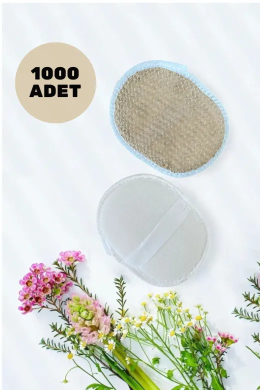 otel bukleti banyokesesibuklet1000 Otel Banyo Kesesi, Banyo Lifi, Banyo Süngeri, Oval Hamam Kesesi %100 Organik Kese 1000 Adet