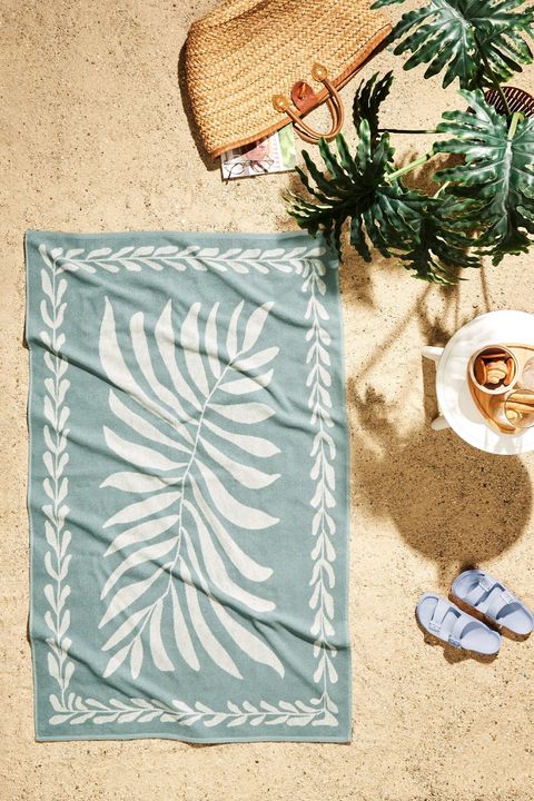 Özdilek Boho Leaf Plaj Havlusu (90x150)-Yeşil