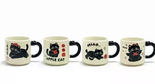 Özel Tasarım 3d Kedi Figürlü Kupa Bardak Alk5032