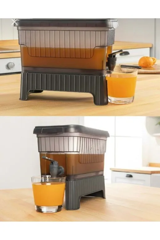 Özlem Tuhafiye TYC00546023561 Foly Lıfe Bnm-3118 Plastik Musluklu Su Sebili 29X15X17H Cm - Antrasit