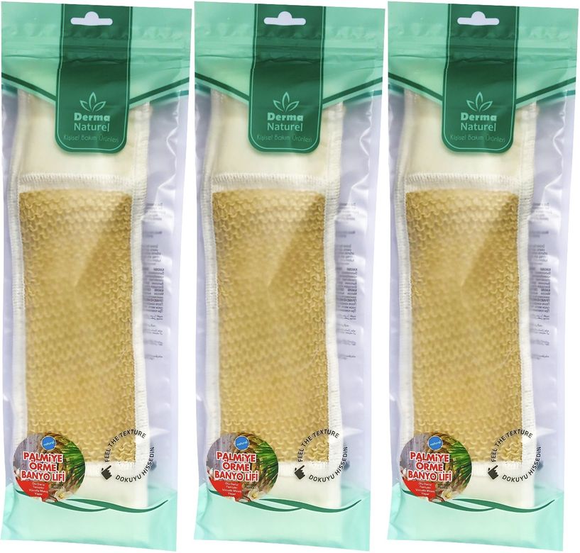 Palmiye Örme İpli Banyo Kemeri (8*24CM) (3 Lü Set)