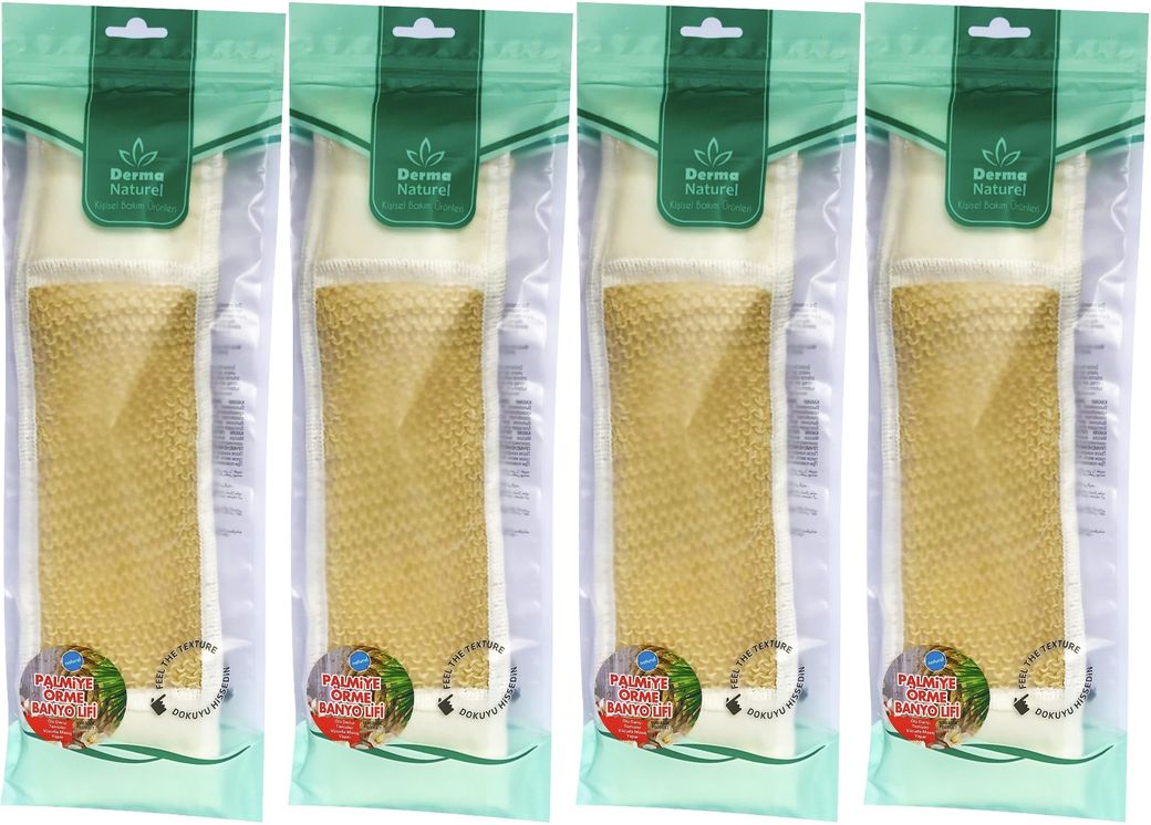Palmiye Örme İpli Banyo Kemeri (8*24CM) (4 Lü Set)