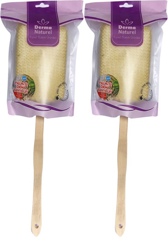 Palmiye Örme Sopalı Banyo Sırt Lifi (8*24CM) MS-09 (2 Li Set)