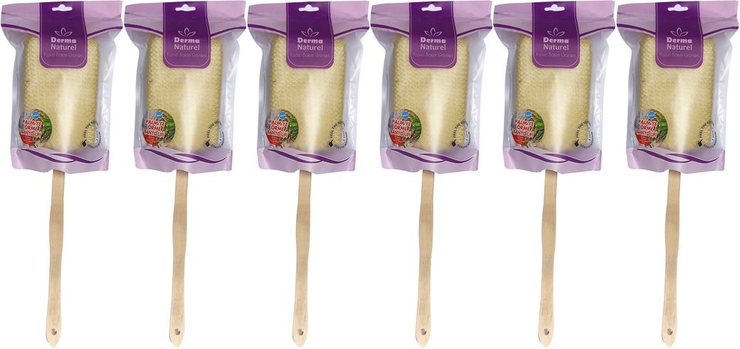 Palmiye Örme Sopalı Banyo Sırt Lifi (8*24CM) MS-09 (6 Lı Set)