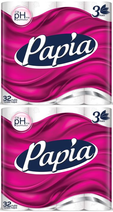 Papia Tuvalet Kağıdı (3 Katlı) 64 Lü Pk (2Pk*32)