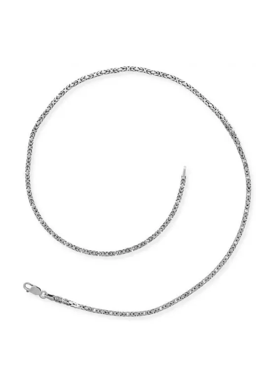 Pazarcan G-T4628 Gümüş Kral Zincir - 6 Mm Köşeli