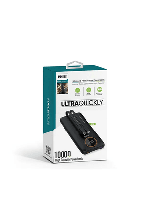 Phixi Force P12 10000Mah 22.5W Hızlı Şarj Cihazı - Fast Powerbank - Dijital Ekran - Taşınabilir Şa