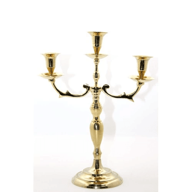 Pirinç 3'lü Şamdan Model 2