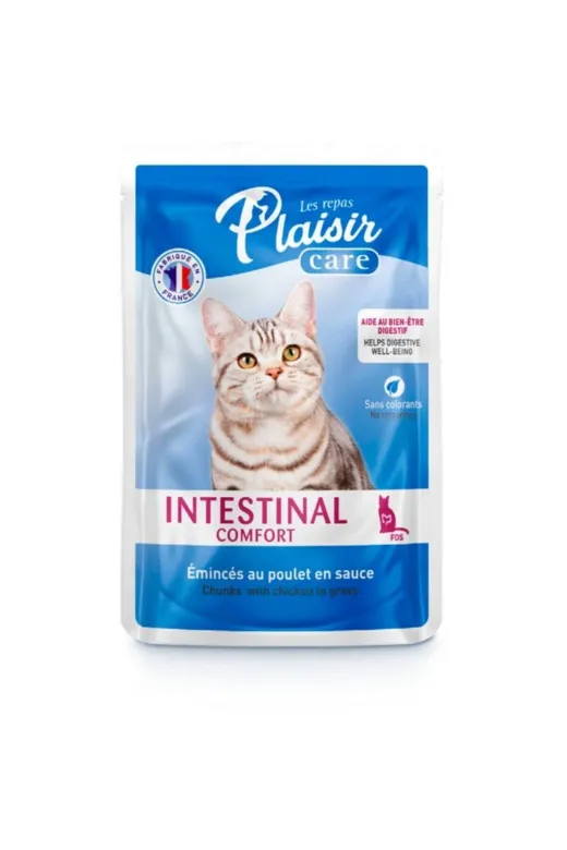 plaisir ACBc03428460083185 Care Intestinal Comfort Pouch Tavuklu Yetişkin Kedi Konservesi 85 Gr