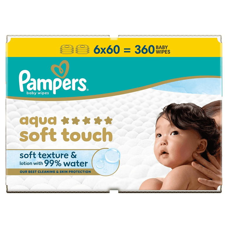 Prima FGGFDH1280ÖJM Pampers Aqua Soft Touch Islak Mendil 6X60 Adet