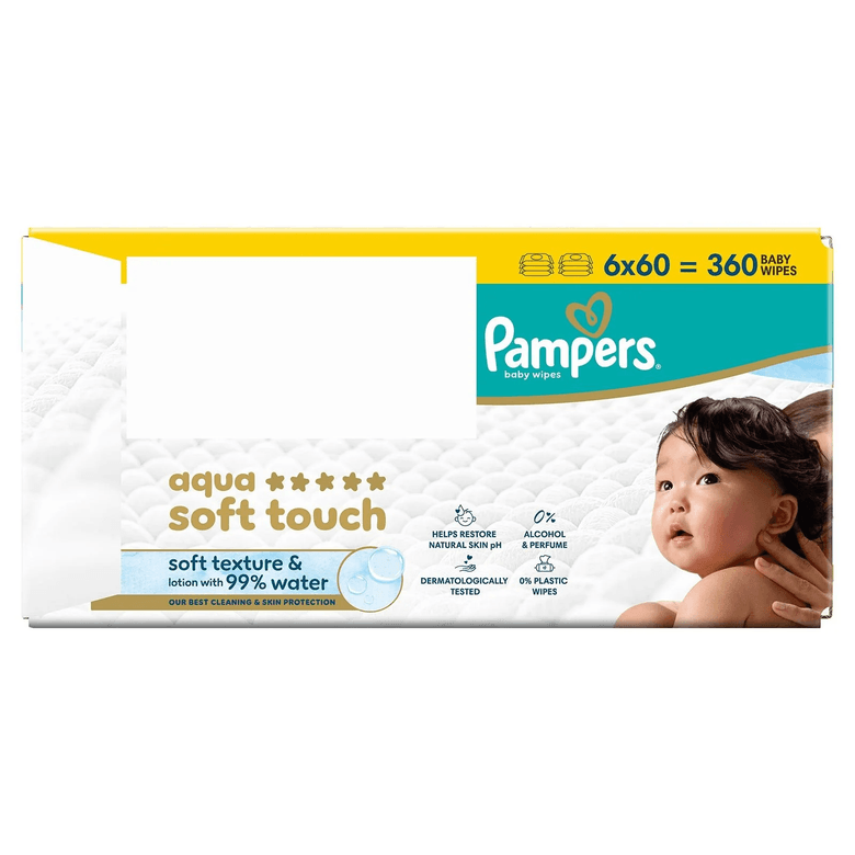Prima FGGFDH1280ÖJM Pampers Aqua Soft Touch Islak Mendil 6X60 Adet