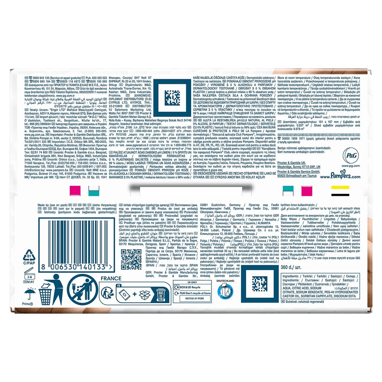 Prima FGGFDH1280ÖJM Pampers Aqua Soft Touch Islak Mendil 6X60 Adet