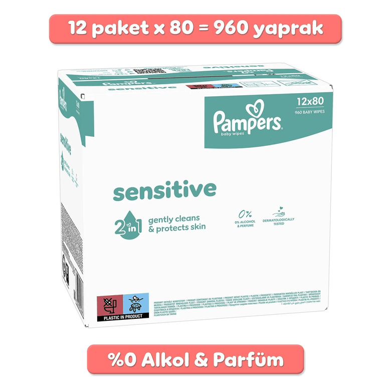 Prima GHRHGF2000ÇJÇŞJ Pampers Sensitive Islak Mendil 12X80 Adet