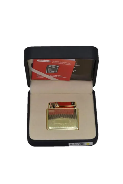 PROMISE Litter01224 Benzinli Çakmak Muhtar Çakmağı Altın Renk