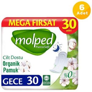 Pure Soft Gece 6x30 Adet Hijyenik Ped