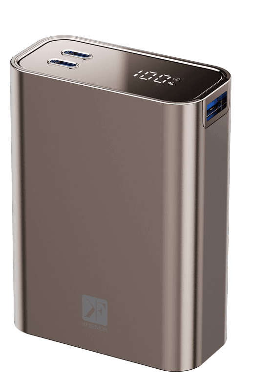 PW501 20.000 mAh Dijital Göstergeli 2 Adet 45W Type-C ve 22.5W USB Çıkışlı Şarj PD Hızlı Şarj Powerbank - Titanyum