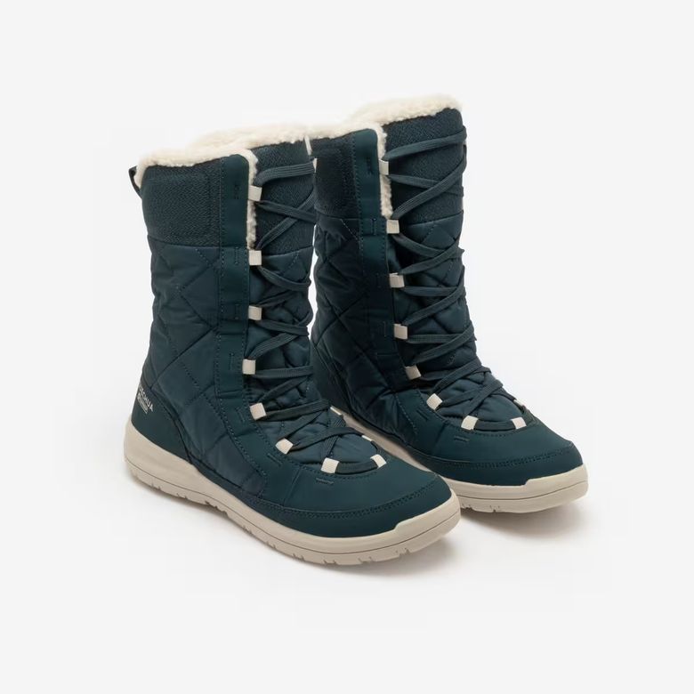 Quechua 8928697 Kadın Outdoor Kar Botu - Su Geçirmez - Yeşil - Nh500 High