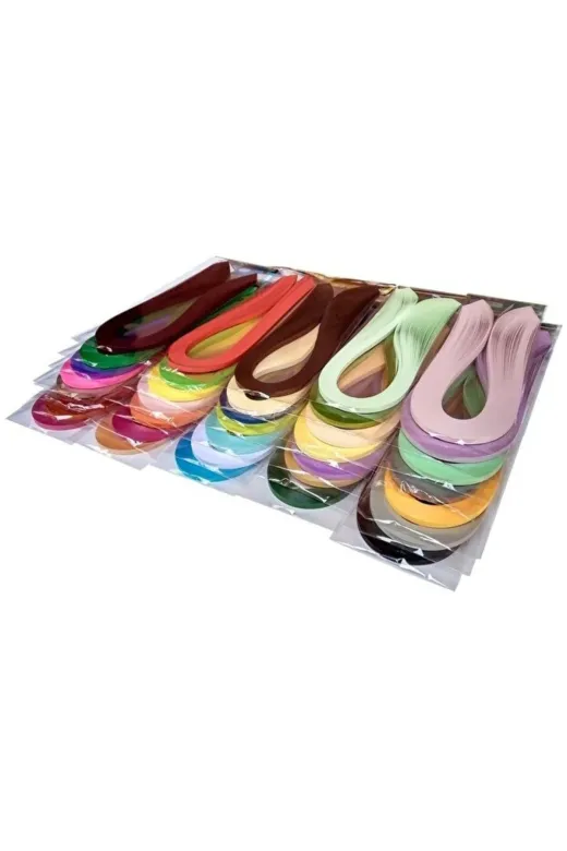 quilling 36-Renk-quilling-1.5mm 36 Farklı Renkli Kağıt Seti - 1.5Mm İncecik- 100 Adetli X 36 Renk