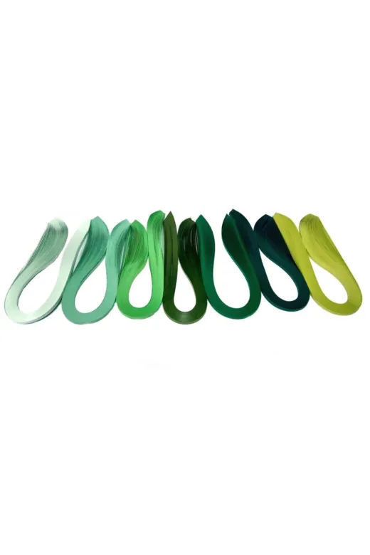 quilling yesil-dunya-quilling-3mm Yeşil Dünya Serisi 7 Farklı Ton Yeşil Renkli - 3Mm - 700 Adetli