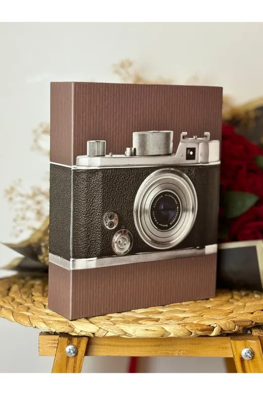 Rabsev rabsev-RR46200S Fotoğraf Albümü 10X15Cm 200 Fotoğraf Kapasiteli Renkli Kamera Desenli Anı Albümü