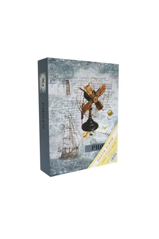 Rabsev RS4602-1 Fotoğraf Albümü 10X15Cm 200 Fotoğraf Kapasiteli Renkli Pervane Desenli Anı Albümü