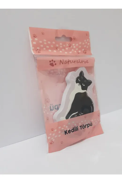renkli çiçekler 00006000012301 Kedi Figürlü Törpü