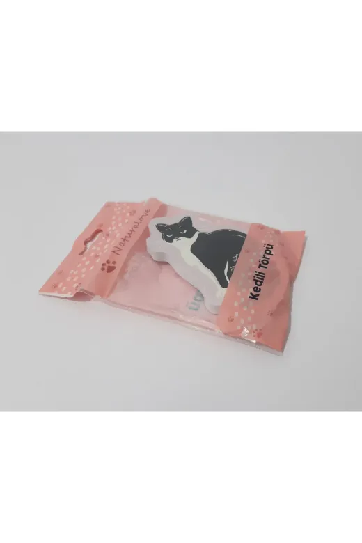 renkli çiçekler 00006000012301 Kedi Figürlü Törpü