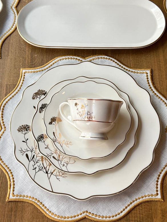 ROSSEV ka245401063 Kahvaltı Takımı Palace 57 Parça 6 Kişilik