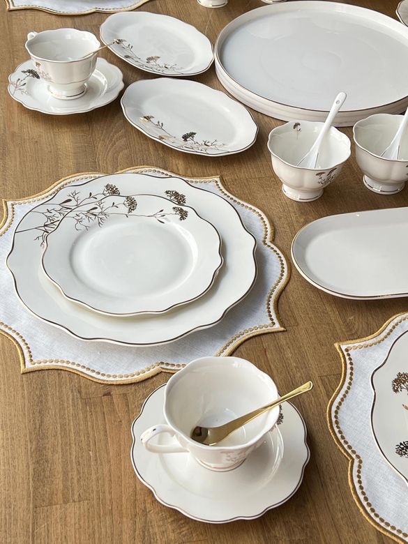 ROSSEV ka245401063 Kahvaltı Takımı Palace 57 Parça 6 Kişilik