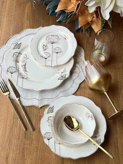 ROSSEV yem65411650 Yemek Takımı Faralya 48 Parça 12 Kişilik