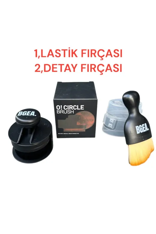 ROX KİMYA 123636 Lastik Parlatma Firça+Detay Firça Çok Amaçli Yumuşak 2Si Bir Arada