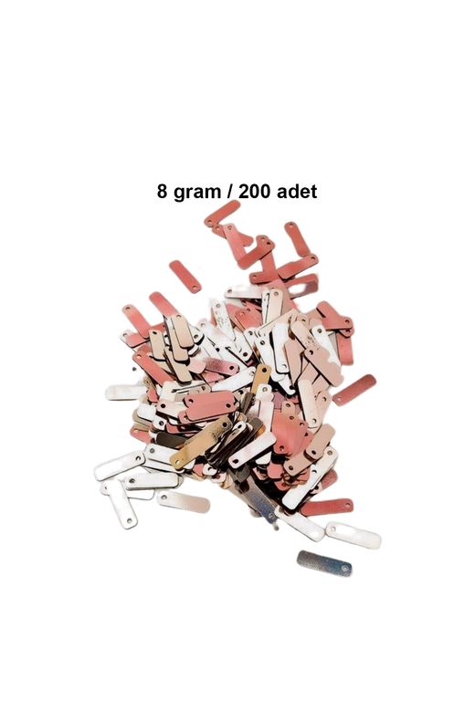 RT-RYL-B-0022-8 Açık Kırmızı 15 X 5 Mm Dantel Oya Yazma Halhal Abiye Lazer Kesim Pul 200 Adet / 8 Gram