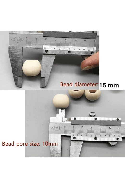 RT-RYL-B-0024-20 20 Gr (20 Adet) Ahşap Boncuk 15 Mm Çap X 10 Mm Delik Doğal Yuvarlak Ahşap Makrome El İşi Çanta