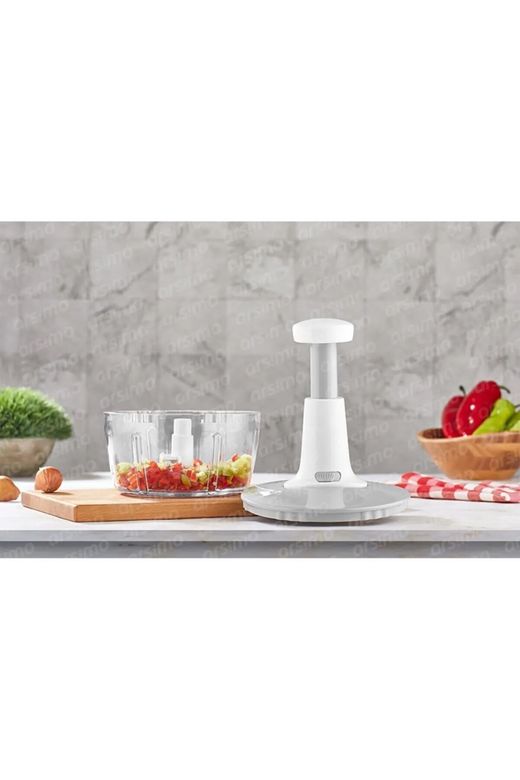 RT-RYL-HMR10827 Yakut Üstten Basmalı El Rondo Blender Çelik Bıcaklı Beyaz