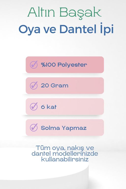 RT-RYL-HMR16734 3 Adet Altınbaşak Oya Ve Dantel İpi 20 Gr - Royaleks - No: 672