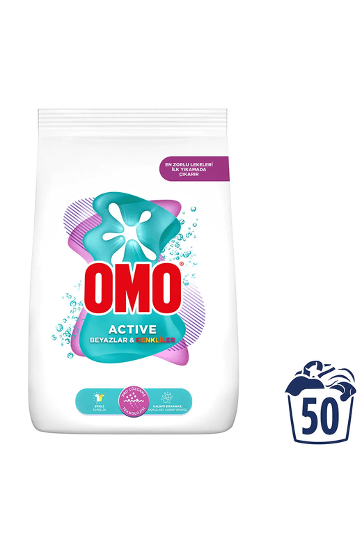 s2jtLgP8Rr Omo Active Beyazlar Ve Renkliler İçin 7.5 Kg Toz Deterjan