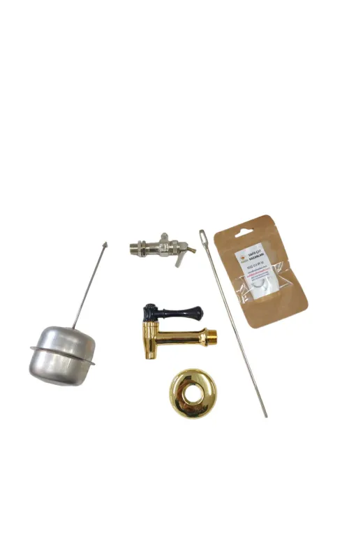 Safir B.MUSLUK+FALTÖR+ŞAMANDIRA+BEZ Çay Kazanı Ocağı Bakır Kaplamalı Musluğu + Şamandıra + Flatör Sistemi+ 1 Paket 5 Adet Musluk Bezi