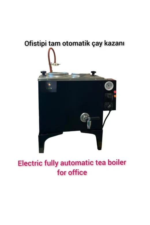 SAFİR ÇAY KAZANLARI 06022025siyahofistipi Safir 2 Gözlü Siyah Boyalı Çay Makinesi Sadece Elektrikli Ofistipi Çay Kazanı Bürotipi Çay Ocağı