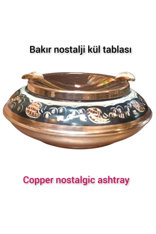 SAFİR ÇAY KAZANLARI 09122024hicivliküllük Nostaljik Bakır Kül Tablası Bakır Nostalji Küllük 2 Adet Nostalji Bakır Küllük