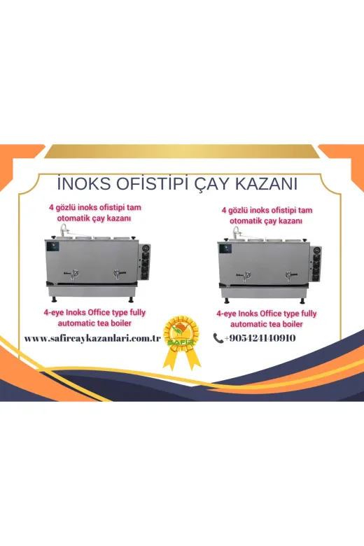 SAFİR ÇAY KAZANLARI 12022025inoksofistipi4 4 Demlikli İnoks Çay Ocağı Ofistipi Elektrikli Çay Makinesi İnoks Çay Semaveri İnoks Çay Kazanı